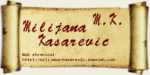 Milijana Kašarević vizit kartica